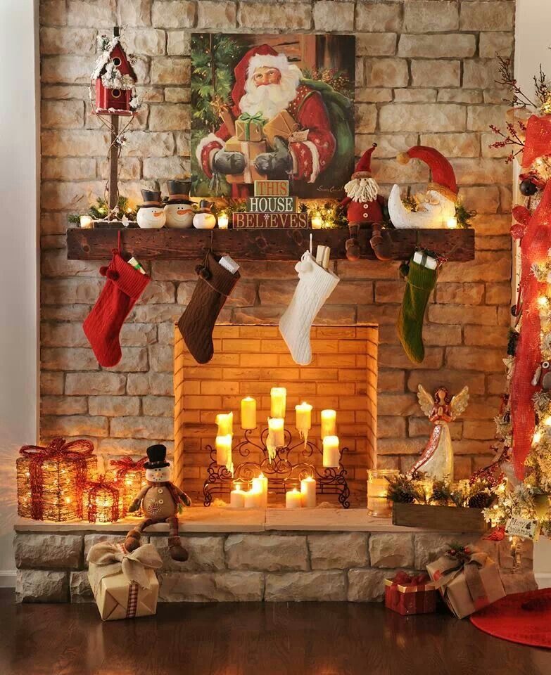 Santa Claus Figure on Your Christmas Fireplace