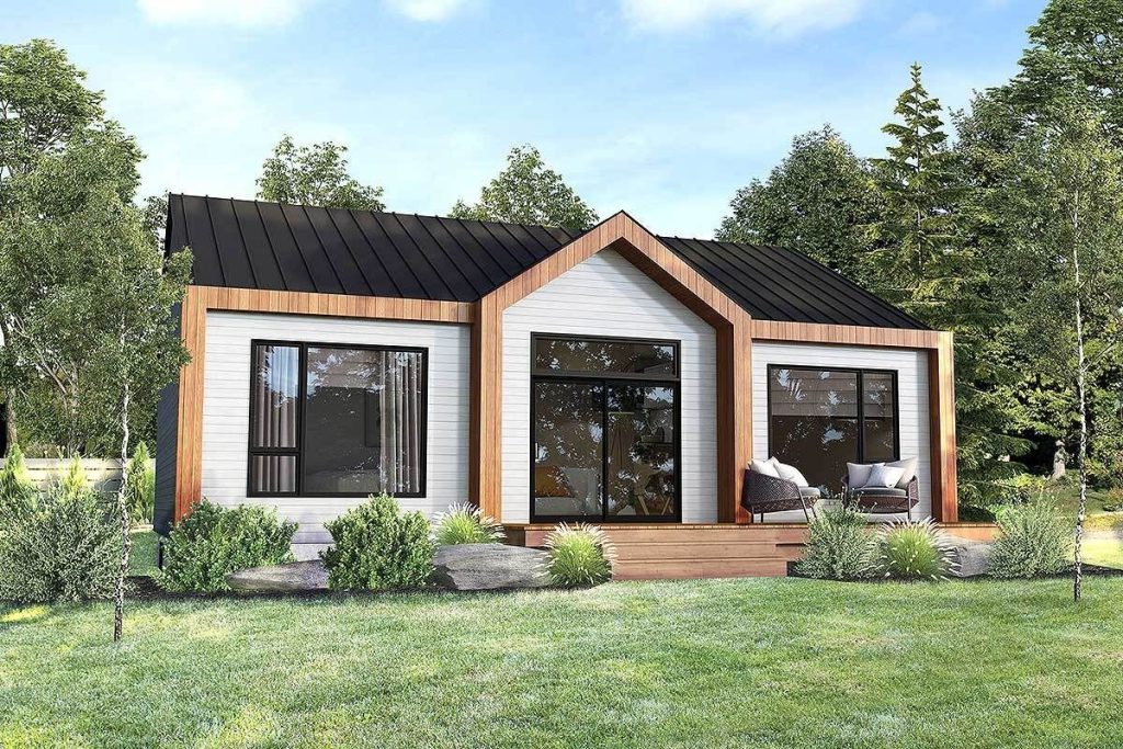 Open Ended Ranch 16 Ranch House Exterior with Decorative Front yard - HomesFornh