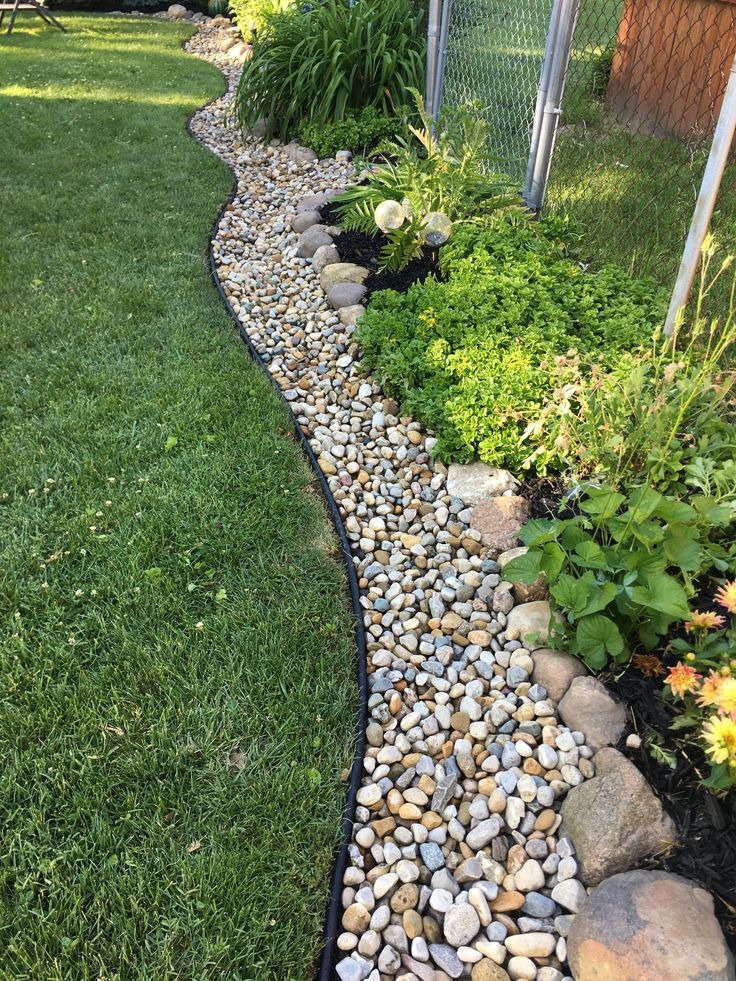 Modern DIY Backyard Pebble Garden