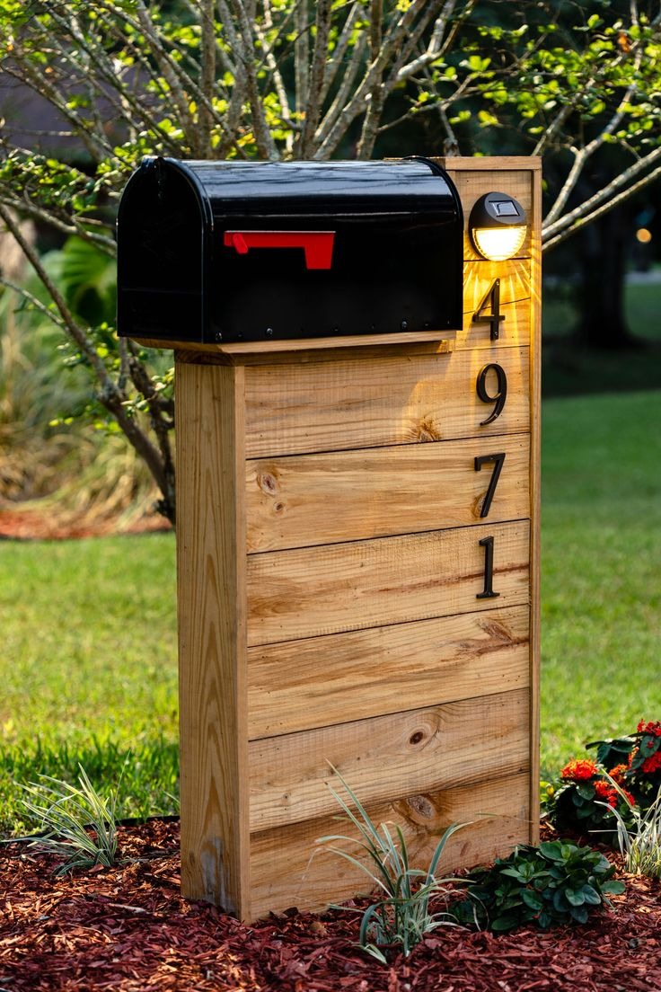 Contemporary Mailbox with House Number