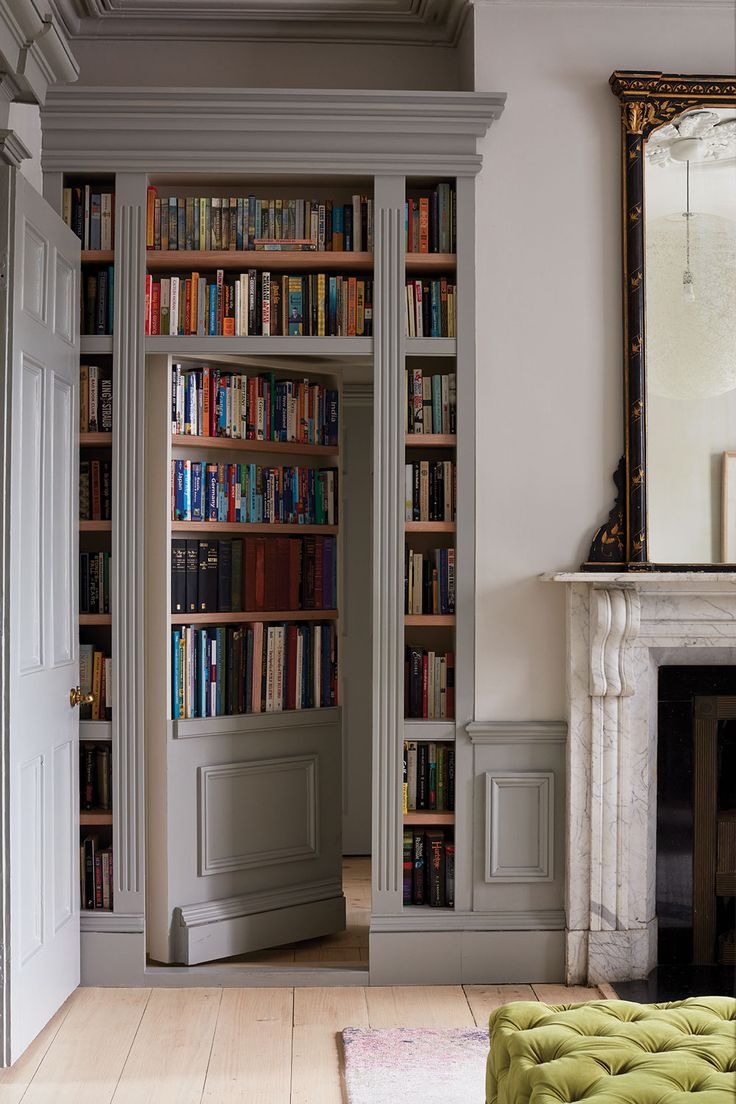 Victorian Bookshelf as A Hidden Door